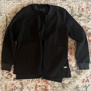FIGS Black Scrub Jacket Bellery xs
